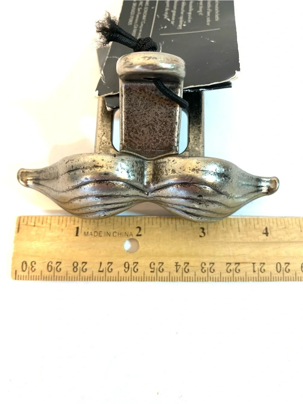 WILLIAMS SONOMA Wall Mounted Heavy Metal Mustache Shaped Bottle Opener - NWT